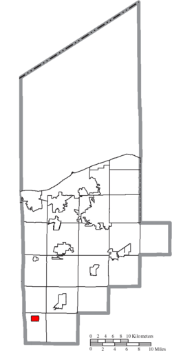 Location of Rochester in Lorain County