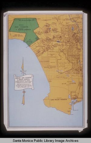 Map of Rancho San Vicente y Santa Monica Santa Monica Map of Rancho San Vicente y Santa Monica, Santa Monica