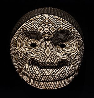 Mask used on folk ritual Kamentsa on Chaquiras indigenous people of Colombia.jpg