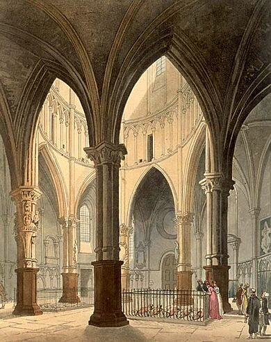 Microcosm of London Plate 084 - Temple Church edited