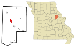 Location of Montgomery City, Missouri