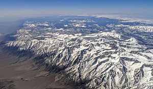 Mt. Whitney and south-eastern Sierra Nevada aerial