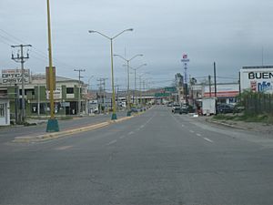 North to border crossing on Blv. Libre Comercio in Ojinaga