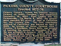 Pickens County Courthouse Sign