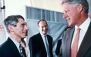 President Clinton meets with Dr. Anthony Fauci (14358494424)