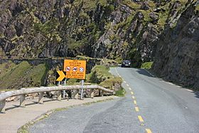 Road warnings on the Connor Pass - geograph.org.uk - 1575708.jpg