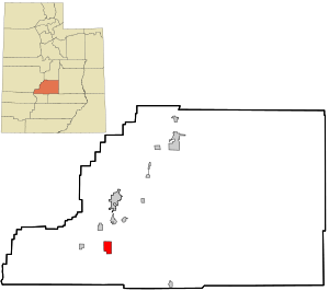 Location in Sevier County and the state of Utah.