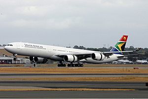 South African Airways Airbus A340-600 PER Monty-1