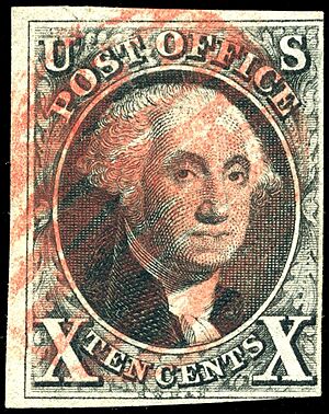 Stamp US 1847 10c