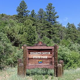 Sugarite Canyon State Park sign—2