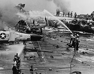 USS Forrestal explosion 29 July 1967