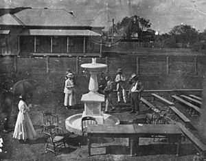 Unveiling the War Memorial fountain in Springsure State School, 6 December 1919