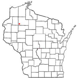 Location of Edgewater, Wisconsin