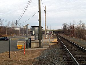 Windsor Locks station from the south, January 2015