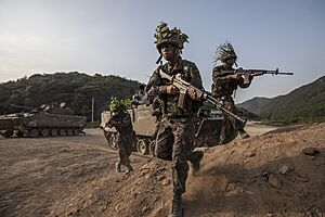 2014.5.20 육군 수도기계화보병사단 K-21 장갑차 전투사격훈련 K-21 combat firing practice, Republic of Korea Army Capital Mechanized Infantry Division (14301765455)
