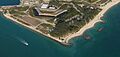 Aerial view of Fort Zachary Taylor State Park