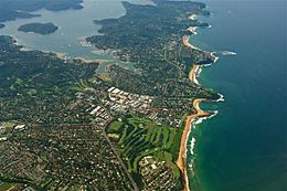 Aerial view of Sydney Northern Beaches