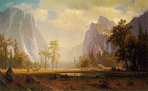Albert Bierstadt - Looking Up the Yosemite Valley