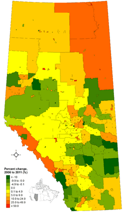 Alberta CSDs 2011 Census