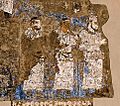 Ambassadors from Chaganian (central figure, inscription of the neck), and Chach (modern Tashkent) to king Varkhuman of Samarkand. 648-651 CE, Afrasiyab, Samarkand