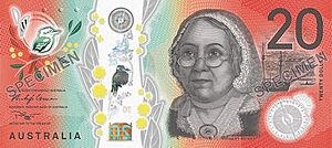 Australian 20 dollar note Reverse Fourth Series