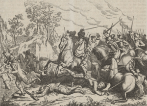 Bitva u Dolních Věstonic (J. Scheiwl, Česko-moravská kronika, 1881).png
