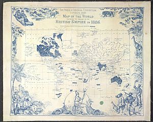 British Empire map - The India and Colonial Exhibition, London (1886) - BL