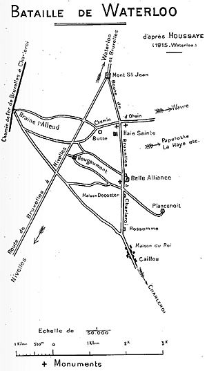 Carte de la Bataille de Waterloo