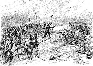 Charge of Confederates Upon Randol's Battery