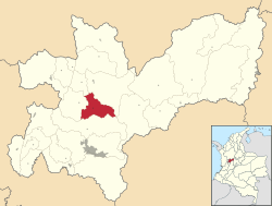 Location of the municipality and town of Aranzazu, Caldas in the Caldas Department of Colombia.