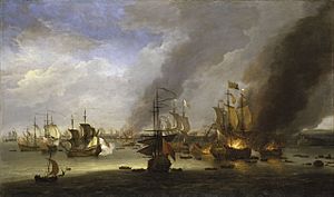 Destruction du Soleil Royal à la bataille de La Hougue 1692.jpg
