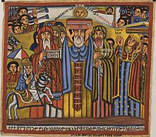 Emperor Menelik I Bringing the Zion Tabot ( Ark of the covenant ) to Axum