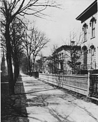 Homes on Euclid Avenue's "Millionaire's Row" (south side of Euclid Avenue), circa 1870