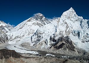 Everest, Nuptse, Khumbu Glacier, Nepal, Himalayas