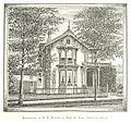 FARMER(1884) Detroit, p497 RESIDENCE OF H.K. WHITE, 37 HIGH ST. EAST. BUILT IN 1868-78