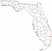 The location of Sandalfoot Cove, Florida.