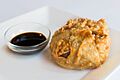 Fast food dim sum and soy sauce