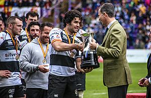 Felipe VI en la Final de la Copa del Rey de Rugby 2016 en Valladolid