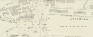 Fenner's Wharf and Millwall Outer Dock Ordinance Survey 1940s-1960s