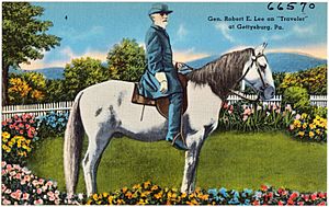 Gen. Robert E. Lee on Traveler at Gettysburg, Pa (66570)