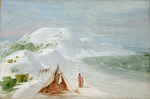 George Catlin - White Sand Bluffs, on Santa Rosa Island, Near Pensacola - 1985.66.354 - Smithsonian American Art Museum