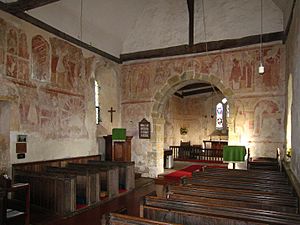 Hardham church, interior
