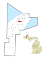 Houghton, MI county location map2