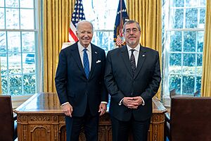 Joe Biden and Bernardo Arévalo de León
