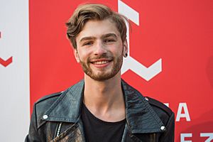 Justs Sirmais photoshooting at Laima Rendez Vous Jurmala 2017.jpg