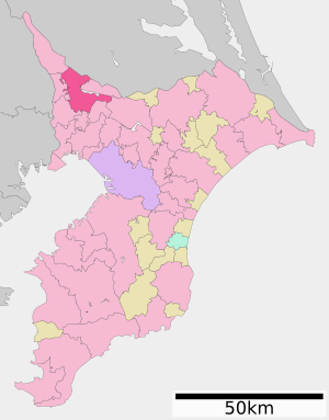 Location of Kashiwa in Chiba