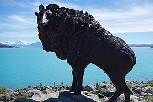 Lake Pukaki tahr sculpture 288