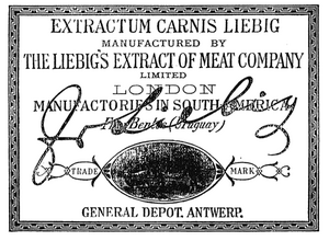 Liebig Trademark 185 Extractum Carnis Liebig 1876