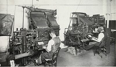Linotype machines, Anthony Hordern and Sons department store, c. 1935