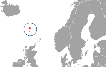 Location of the Faroe Islands